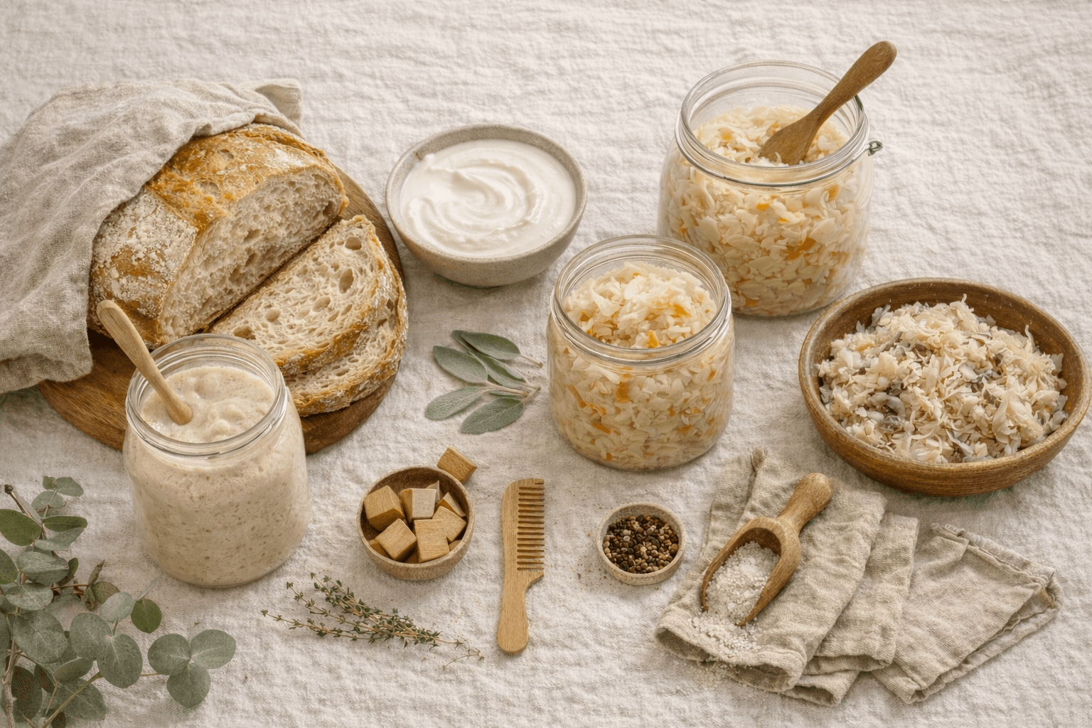 5 Fermented Foods Benefits for Gut Health (Sourdough + More)