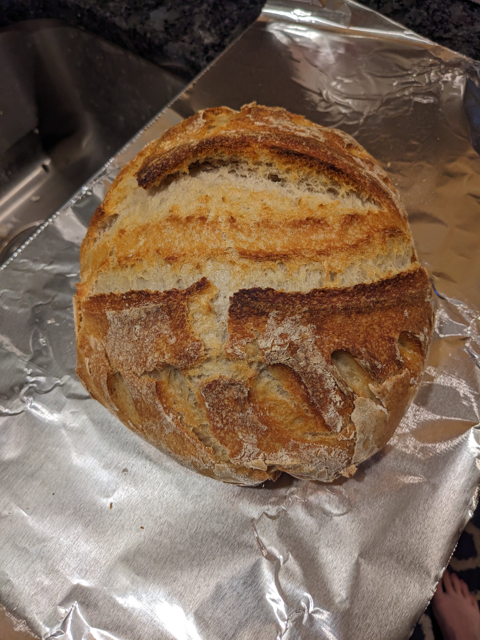 Homemade whole wheat sourdough loaf